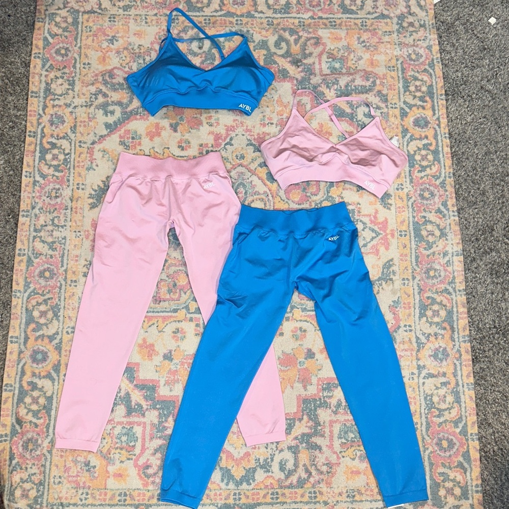 AYBL Vibrant Blue and Soft Pink Activewear Set
